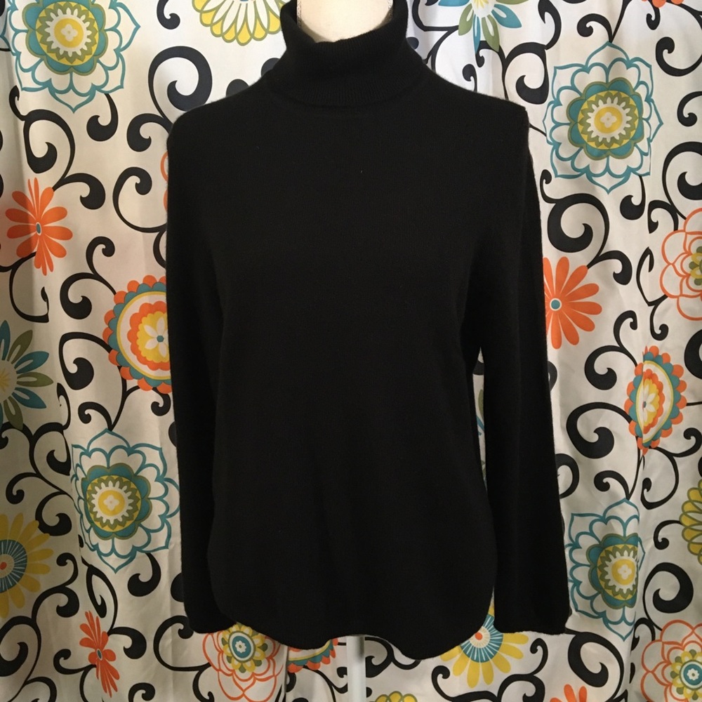 Charter Club cashmere black turtleneck SZ XL